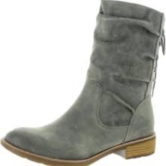 Sofft Aqua Sofft NWT Women's Waterproof Taupe Suede Lace Back Boots Sz 6.5 - Picture 1 of 11